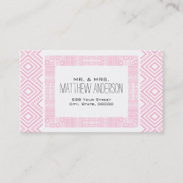 Just Married Ethnic Boho-chic Calling Card 1 Telefonnummerkarte