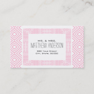 Just Married Ethnic Boho-chic Calling Card 1 Telefonnummerkarte