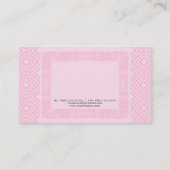 Just Married Ethnic Boho-chic Calling Card 2 Telefonnummerkarte (Rückseite)