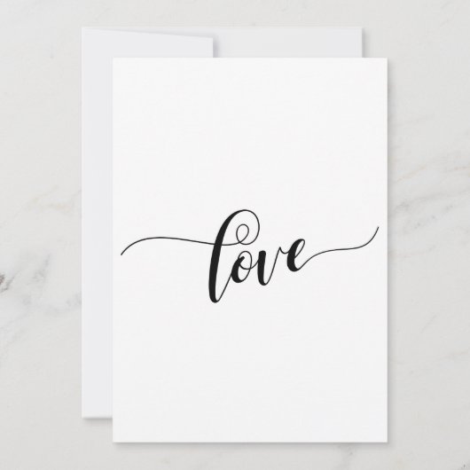 Just Married Extravagant Script Post Wedding Celeb Einladung (Rückseite)