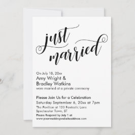 Just Married Extravagant Script Post Wedding Celeb Einladung
