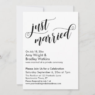 Just Married Extravagant Script Post Wedding Celeb Einladung
