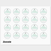Just Married Favor Stickers (Mint Green / Gray) (Blatt)