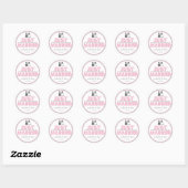 Just Married Favor Stickers (Rosa / Grau) (Blatt)