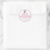Just Married Favor Stickers (Rosa / Grau) (Tasche)