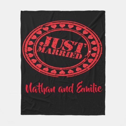 Just Married Fleecedecke (Vorderseite)