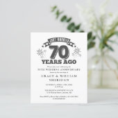 Just Married Forever 70 Jahre Foto Einladung (Stehend Vorderseite)