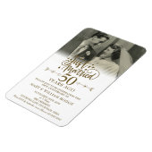Just Married Foto 50. Hochzeit Jahrestag Magnet (Linke Seite)