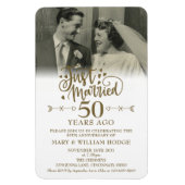 Just Married Foto 50. Hochzeit Jahrestag Magnet (Vertikal)