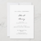 Just Married Foto Black Typografy Ankündigung (Rückseite)