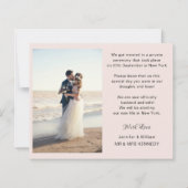 Just Married Foto Collage Hochzeitsankündigung (Rückseite)