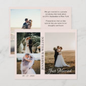 Just Married Foto Collage Hochzeitsankündigung (Vorne/Hinten)