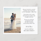 Just Married Foto Collage Hochzeitsankündigung (Rückseite)