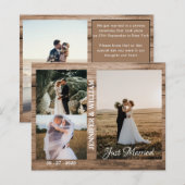 Just Married Foto Collage Hochzeitsankündigung (Vorne/Hinten)