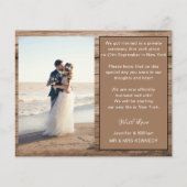 Just Married Foto Collage Hochzeitsankündigung (Rückseite)
