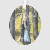 Just Married Foto Ornament (Vorderseite)