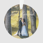 Just Married Foto Ornament (Vorderseite)