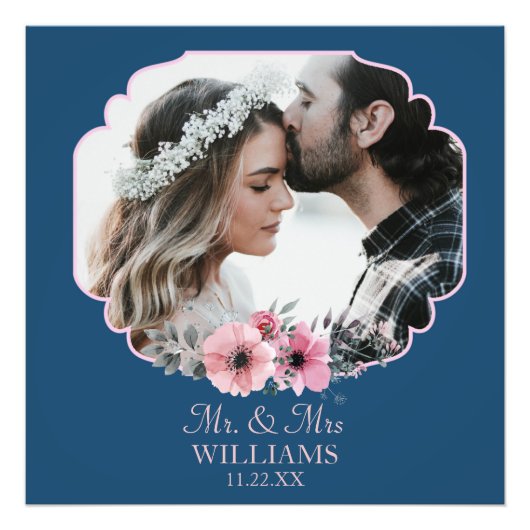 Just Married Foto Portrait Ehe Jahrestag (Vorne)