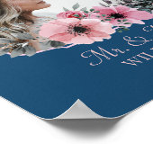 Just Married Foto Portrait Ehe Jahrestag Poster (Ecke)