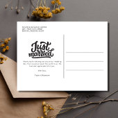 Just Married Foto Wedding Vielen Dank Postkarte