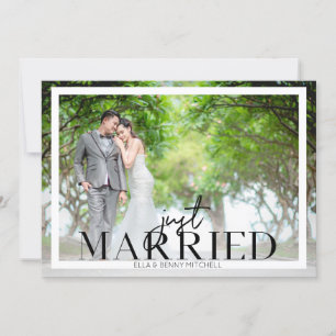 Just Married Frame FotoTypografie Horizontal Einladung