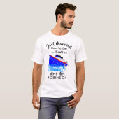 Just Married Funny Cruise Ship Nauti Graphic T-Shirt (Vorne ganz)