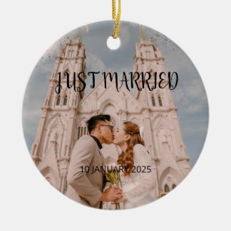 Just Married Gastgeschenk Hochzeit Ornament Gesche