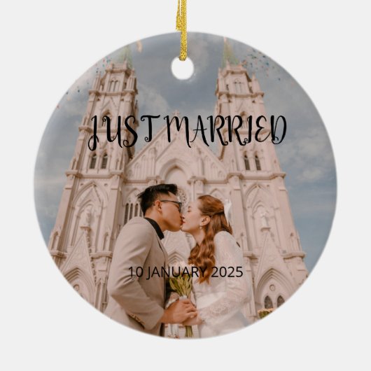 Just Married Gastgeschenk Hochzeit Ornament Gesche (Hinten)