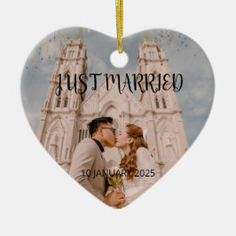 Just Married Gastgeschenk Hochzeit Ornament Gesche