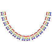 Just Married Gay Wedding Party Pride Rainbow LGBTQ Wimpelkette (Alle)