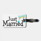 Just Married Gepäckanhänger (Rückseite horizontal)