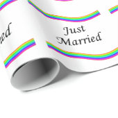 Just Married Geschenkpapier (Rolleneckpunkt)