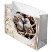 Just Married Gift Bag Große Geschenktüte (Rückseite Schrägansicht)