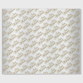 Just Married Gold Script | Hochzeit Geschenkpapier (Flach)