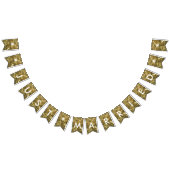 Just Married Gold White Glitzer Wedding Party Wimpelkette (Alle)