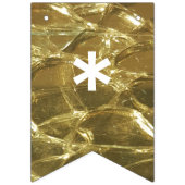 Just Married Gold White Glitzer Wedding Party Wimpelkette (Zweite Fahne)