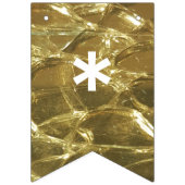 Just Married Gold White Glitzer Wedding Party Wimpelkette (Erste Fahne)