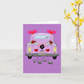 Just Married Greeting Karte (Gelbe Blume)