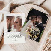 Just Married Hand Letter Wedding Ankündigung