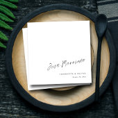 Just Married Hand Lettered: Elegante schicke Hochz Serviette