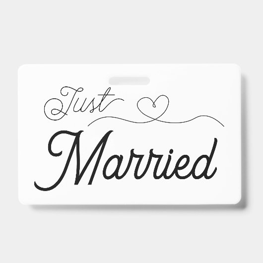 Just Married Heart Ausweis (Vorderseite)