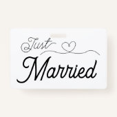 Just Married Heart Ausweis (Vorderseite)