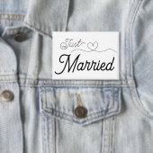 Just Married Heart Button (Insitu)