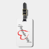 Just Married Heart Gepäckanhänger (Vorderseite vertikal)