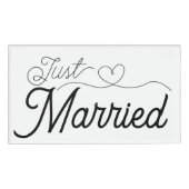 Just Married Heart Namenschild (Vorderseite)