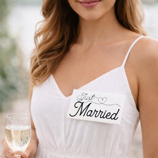 Just Married Heart Namenschild