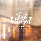 Just Married Heart Wedding New Car Sticker (Blatt 2)