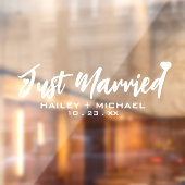 Just Married Heart Wedding New Car Sticker (Blatt 2)
