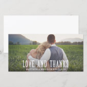 Just Married | Hochzeitsdanken - Fotokarte Dankeskarte (Vorne/Hinten)