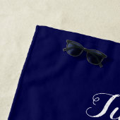 Just Married | Hochzeitsreise Strandtuch (Beispiel)